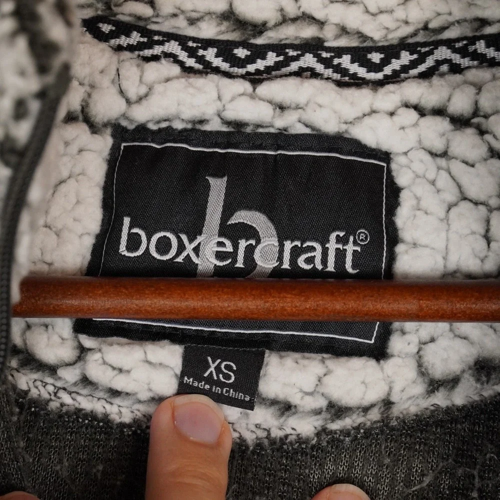 Boxercraft Sherpa Pullover Mens XS Grey Cal Berkeley Quarter Zip Fleece